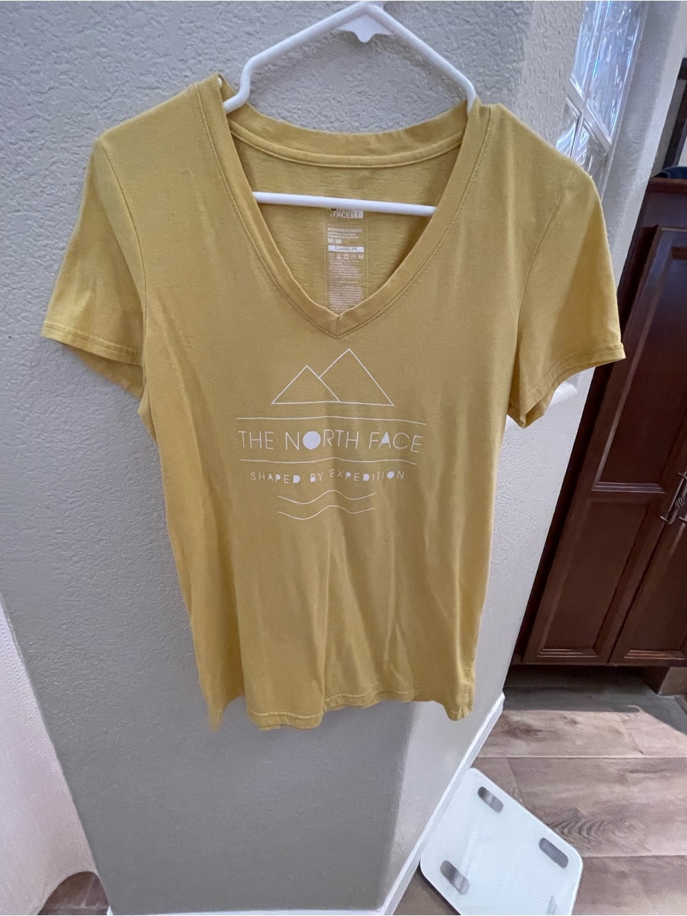 The North Face Women's Mustard V-Neck Logo Tee